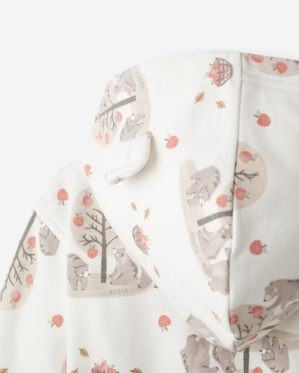 Baby Cozy Bear Full Zip Hoodie / EGRET
