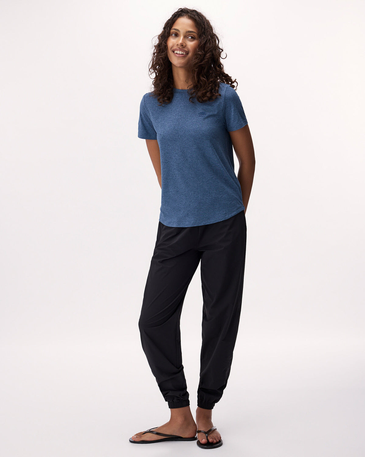 Renew Knit Classic Short Sleeve Top / RAINCLOUD BLUE PPR