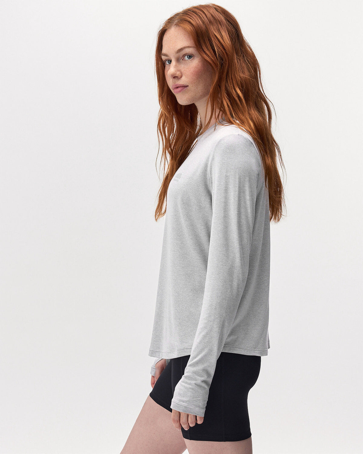 Renew Knit Classic Long Sleeve Top / HEATHER GREY