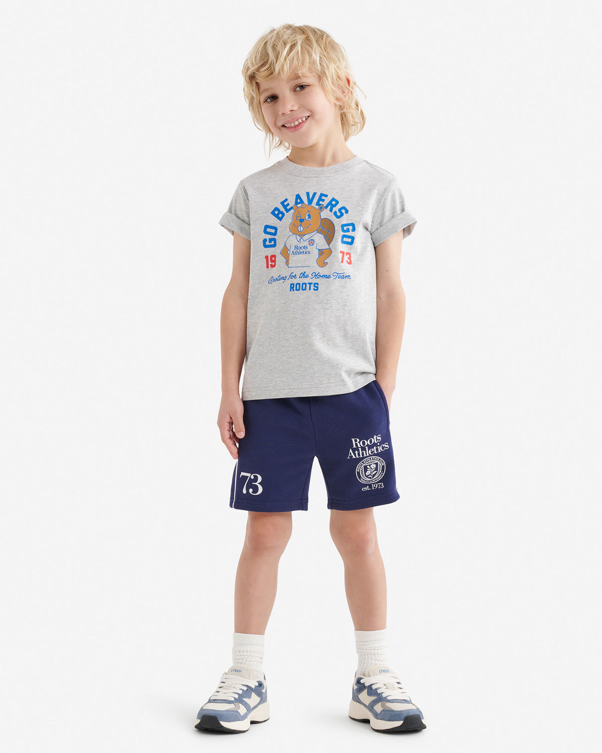 Kids Beaver League T-Shirt / HEATHER GREY
