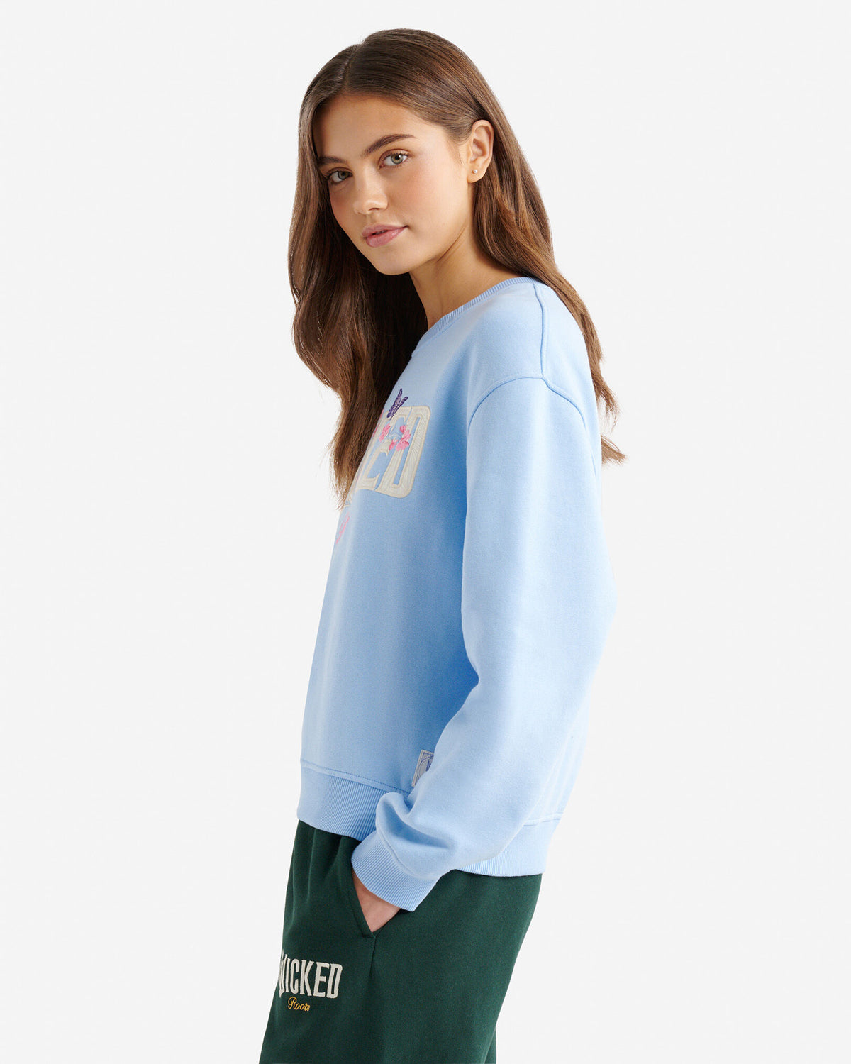 X Wicked Floral Crew / SWISS BLUE