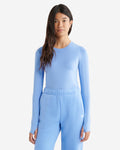 Renew Knit Fitted Long Sleeve Top / FEATHER BLUE