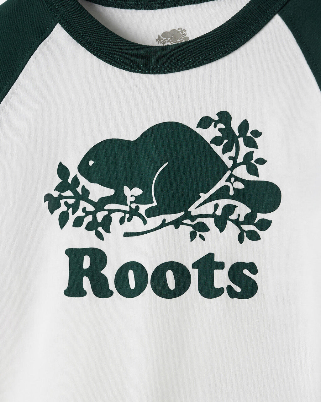 Baby Organic Cooper Baseball T-Shirt / VARSITY GREEN