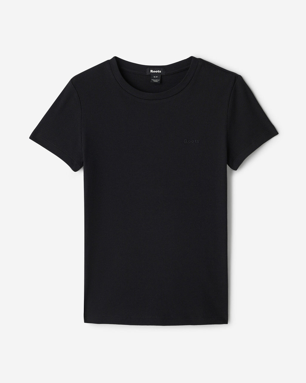 Roam Rib Fitted Short Sleeve Top / BLACK