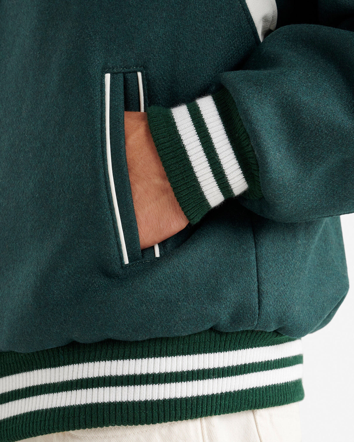 Ramsden Ranger Varsity Jacket / VARSITY GREEN/WHITE