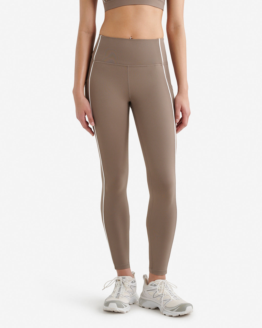 Restore Stretch Piped Legging / FALCON BROWN