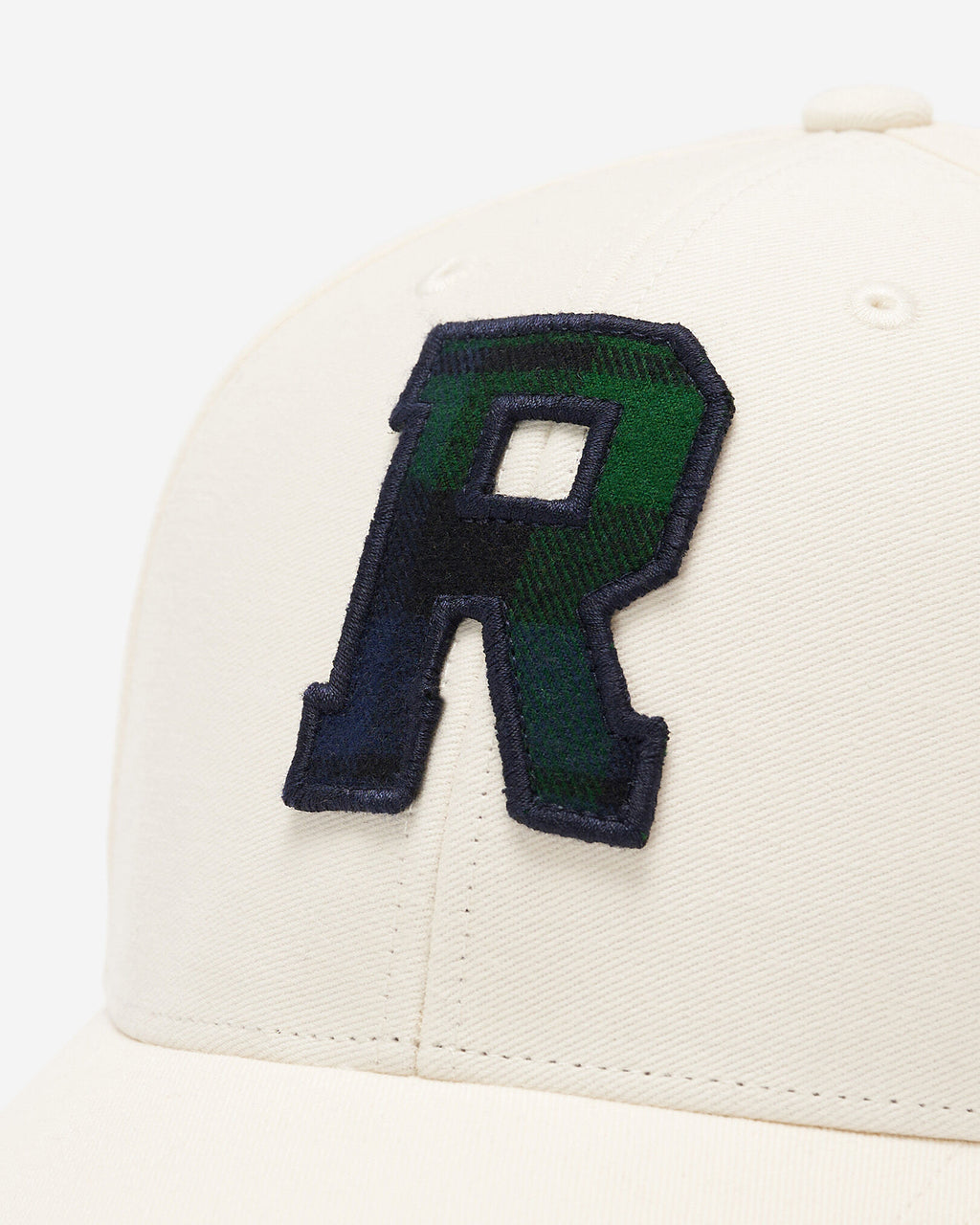 Plaid Baseball Cap / EGRET