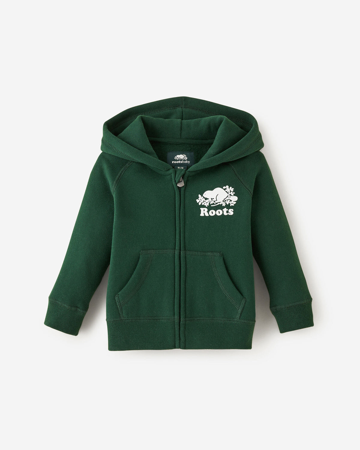 Baby Organic Original Full Zip Hoodie / VARSITY GREEN
