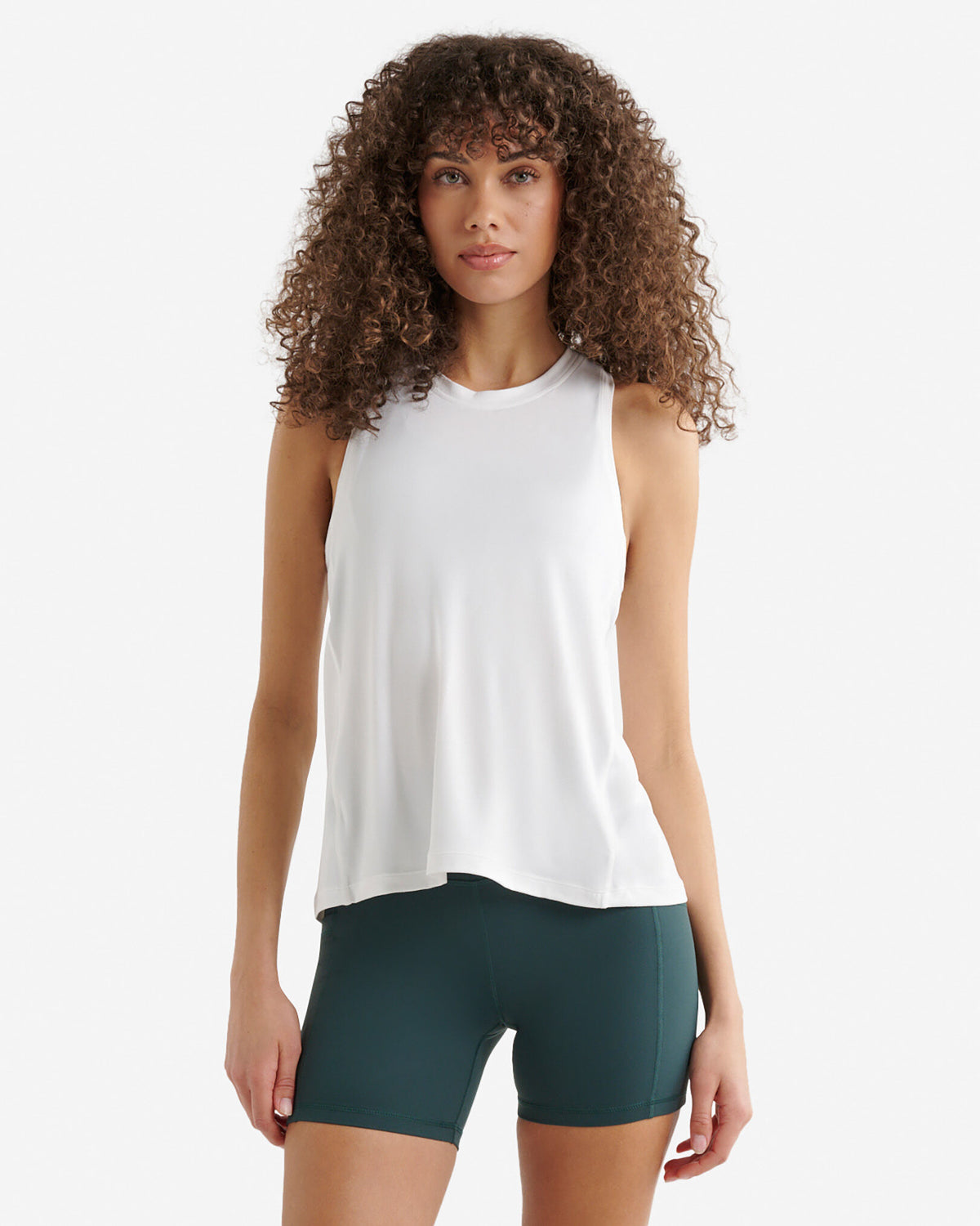 Renew Knit Racer Tank / WHITE