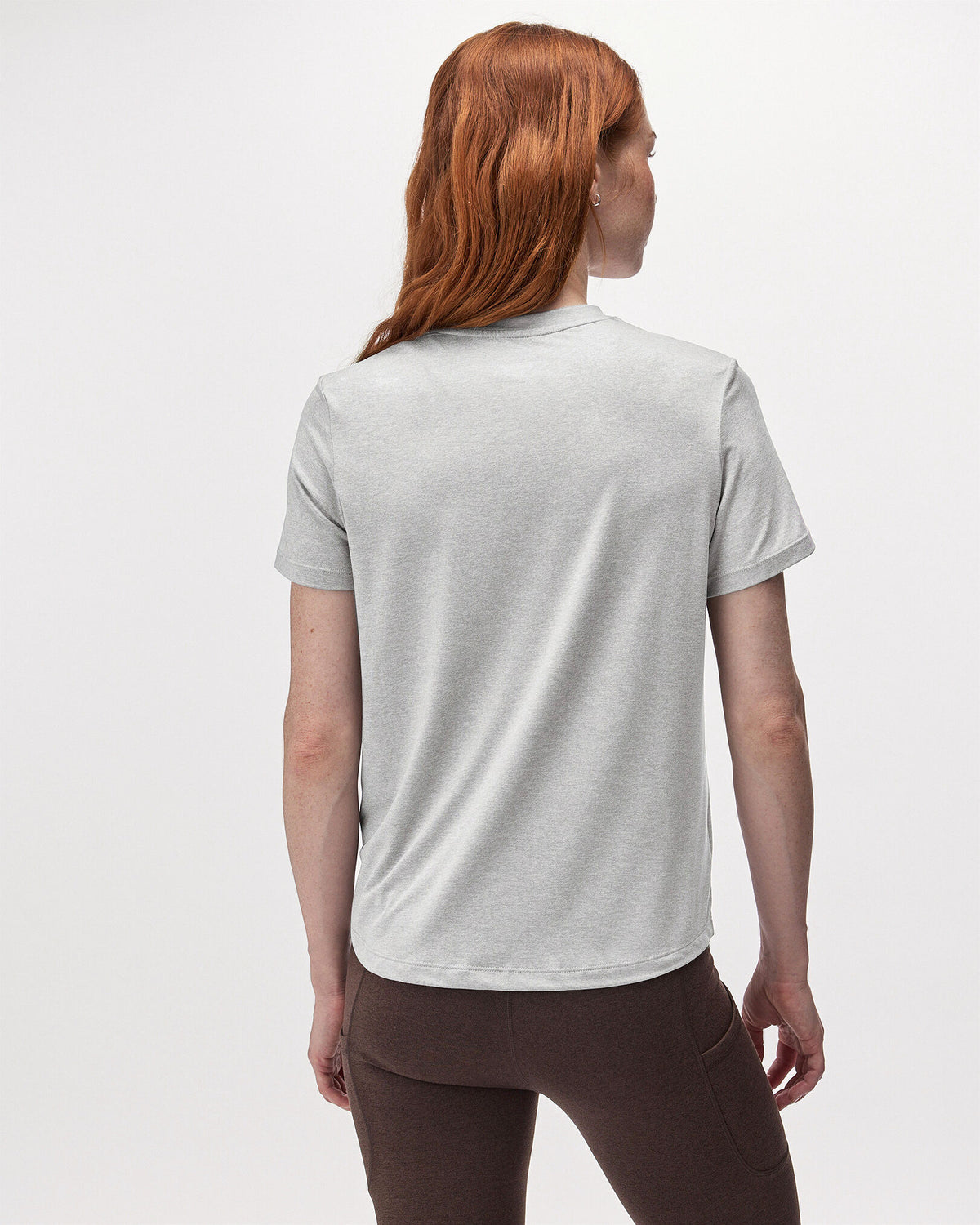 Renew Knit Classic Short Sleeve Top / HEATHER GREY