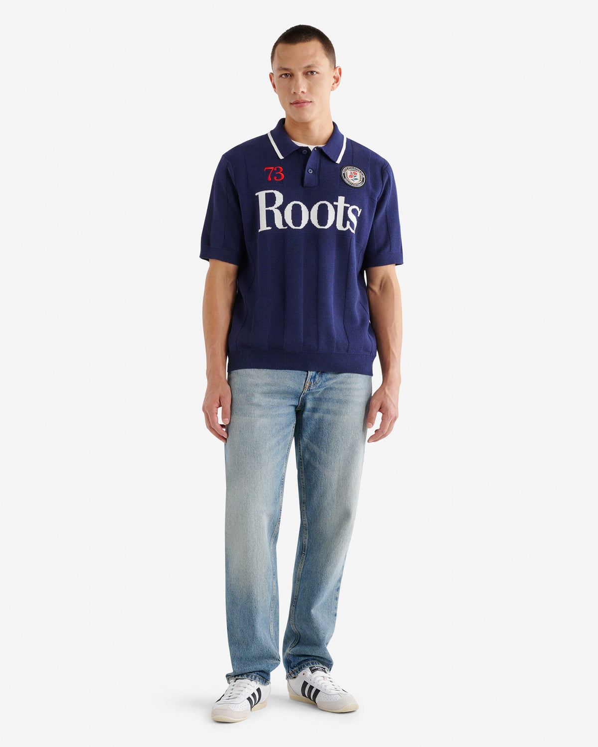 Summer League Knit Polo / INDIGO INK
