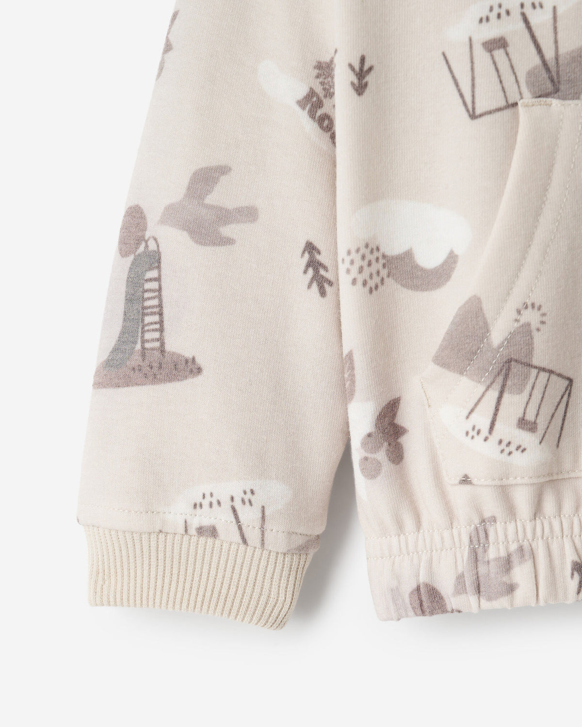 Baby Nature Playground Full Zip Hoodie / FADED KHAKI