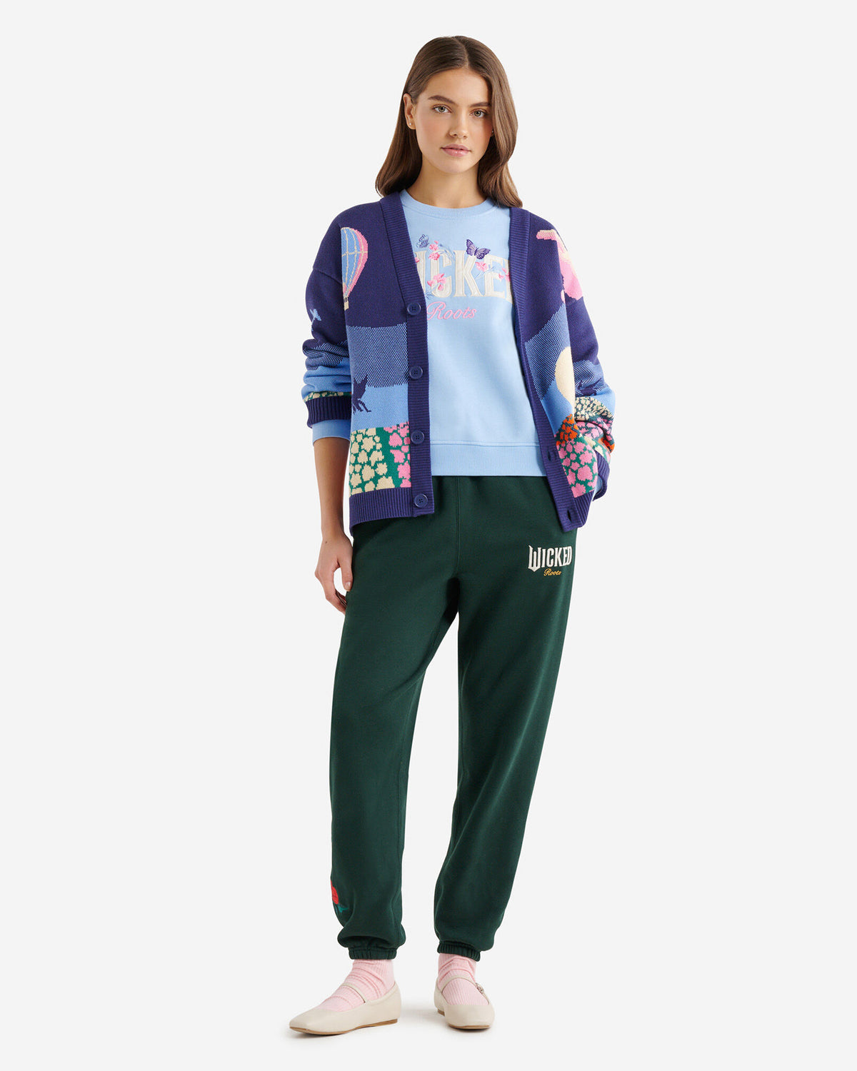 X Wicked Floral Crew / SWISS BLUE
