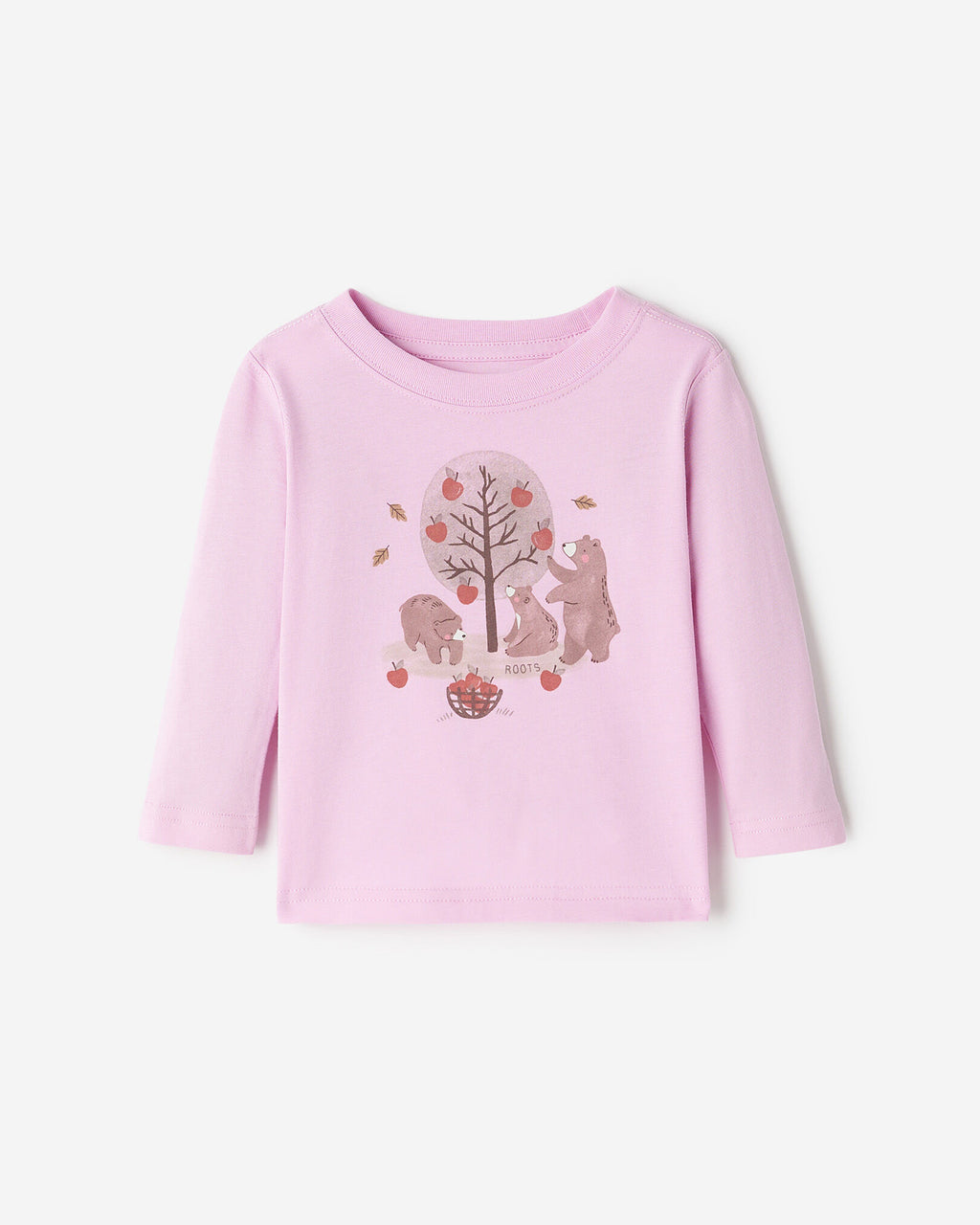 Baby Cozy Bear Long Sleeve T-Shirt / PINK LAVENDER