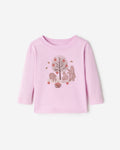 Baby Cozy Bear Long Sleeve T-Shirt / PINK LAVENDER