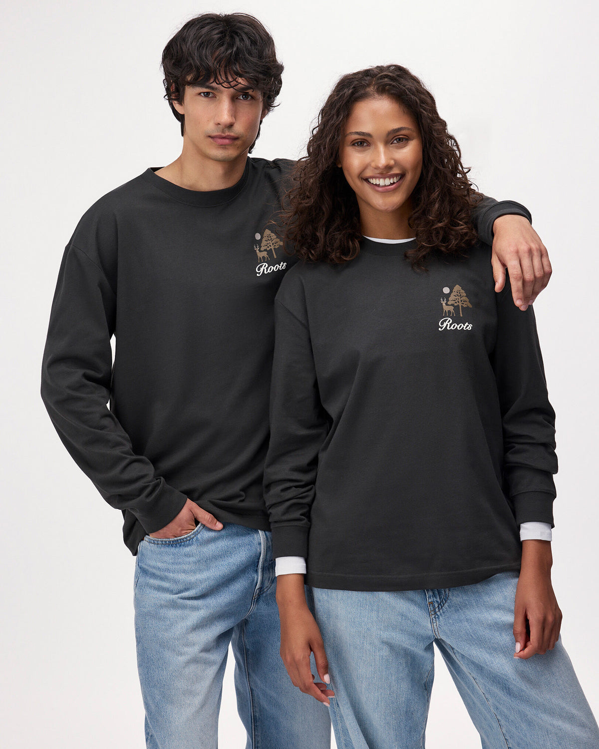 Patchwork Long Sleeve T-Shirt / RAVEN