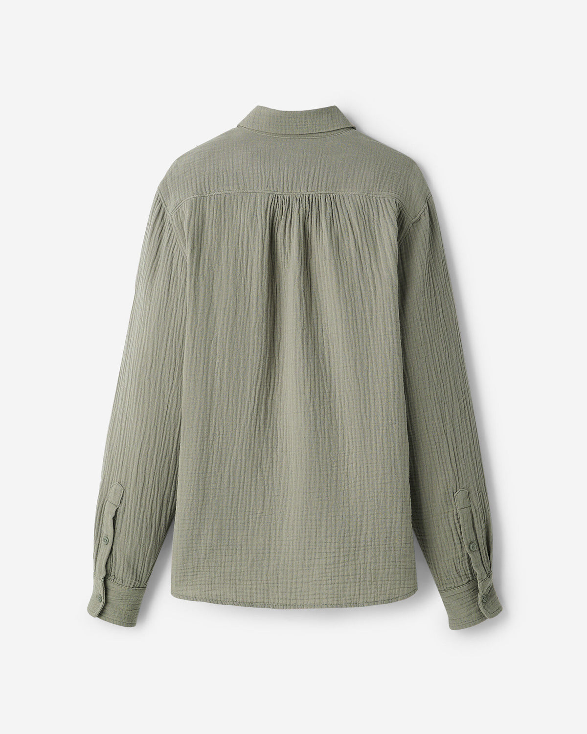 Isla Cotton Gauze Shirt / SHADOW GREEN