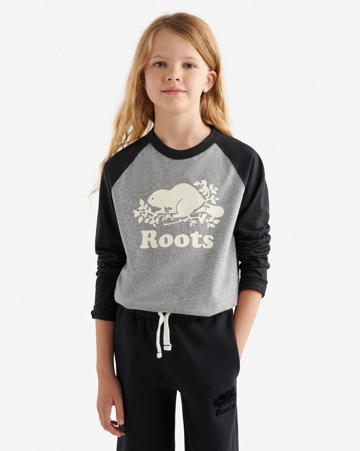 Kids Organic Cooper Baseball T-Shirt / BLACK