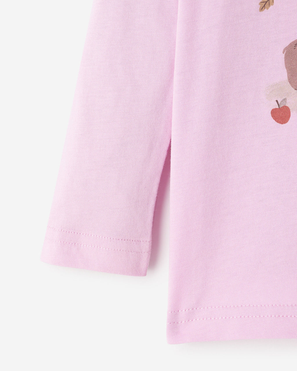 Baby Cozy Bear Long Sleeve T-Shirt / PINK LAVENDER
