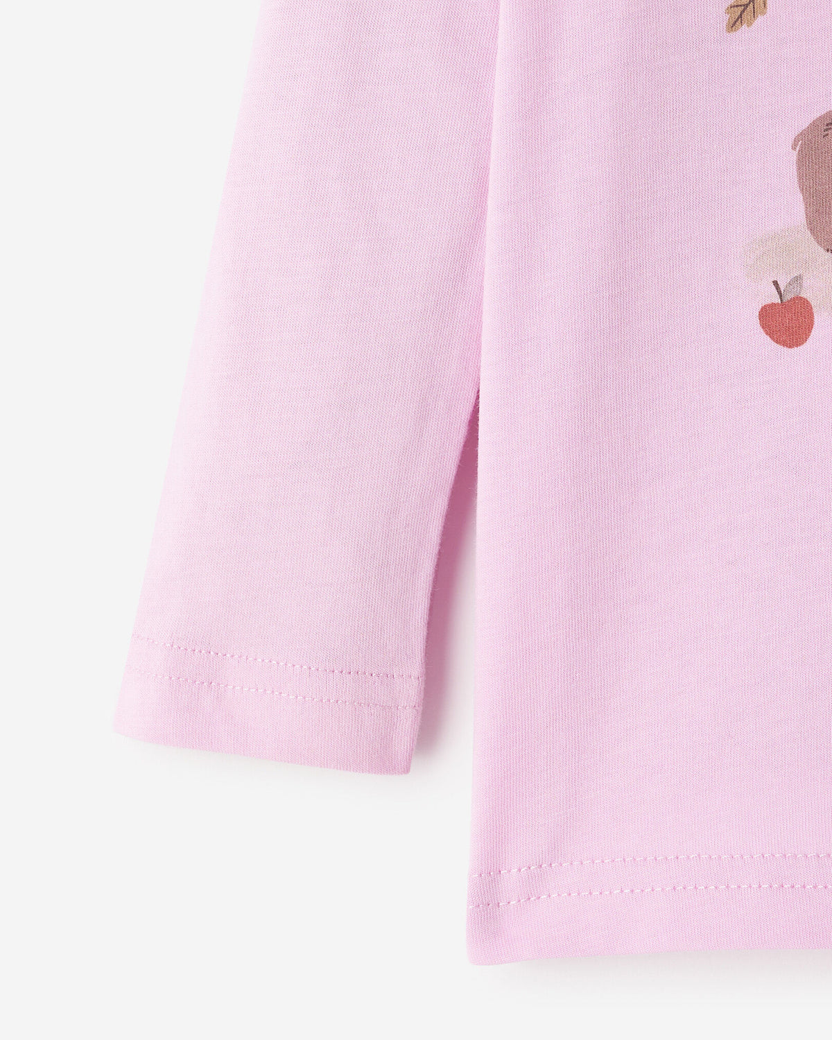 Baby Cozy Bear Long Sleeve T-Shirt / PINK LAVENDER