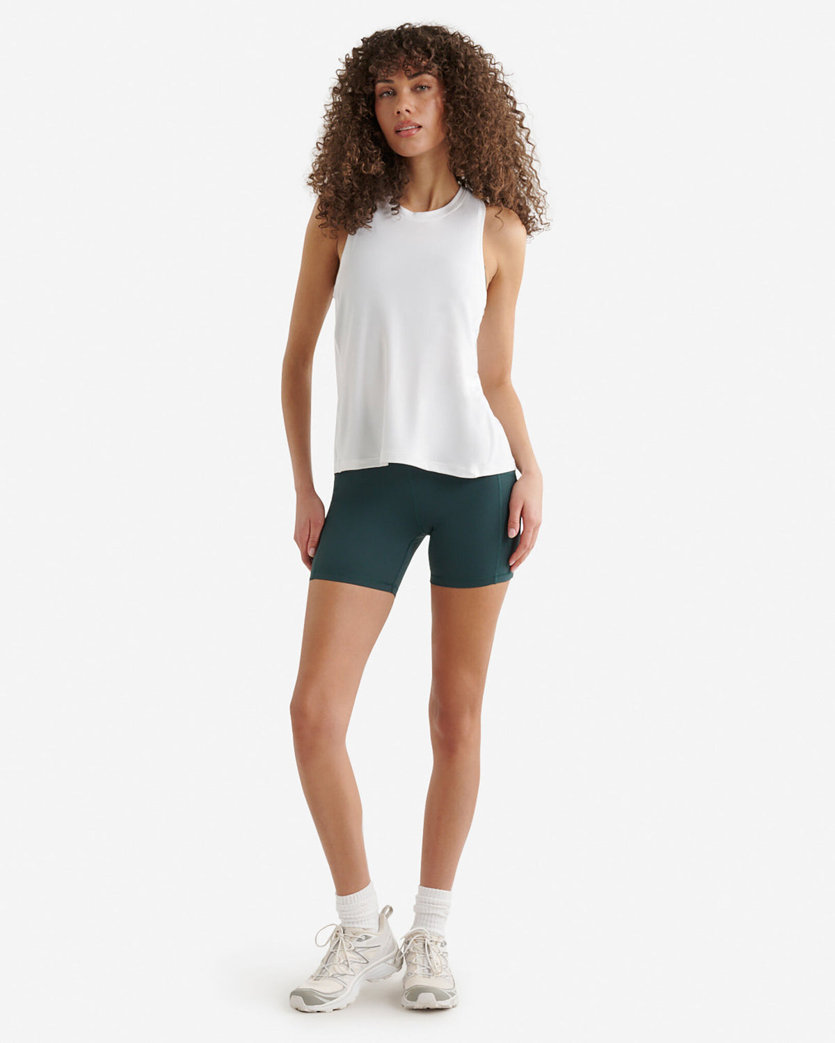 Renew Knit Racer Tank / WHITE