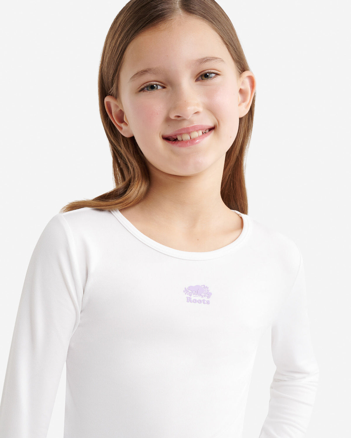 Girls Active Tulip Hem T-Shirt / WHITE