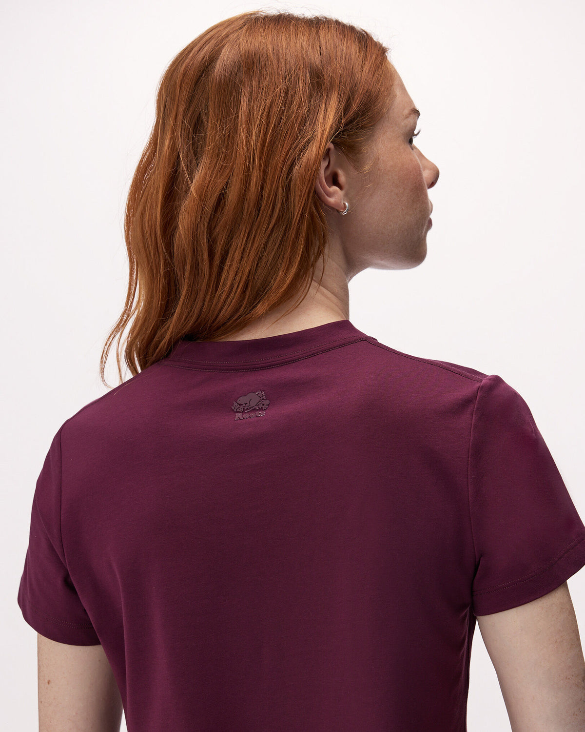 Active Knit Short Sleeve T-Shirt / MAROON FIG