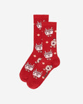 Adult Canadian Foodie Sock / SAGE RED
