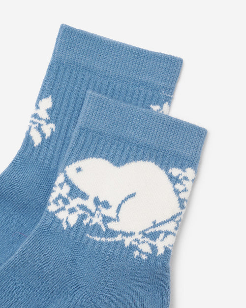 Adult Cooper Beaver Ankle Sock / RAINCLOUD BLUE