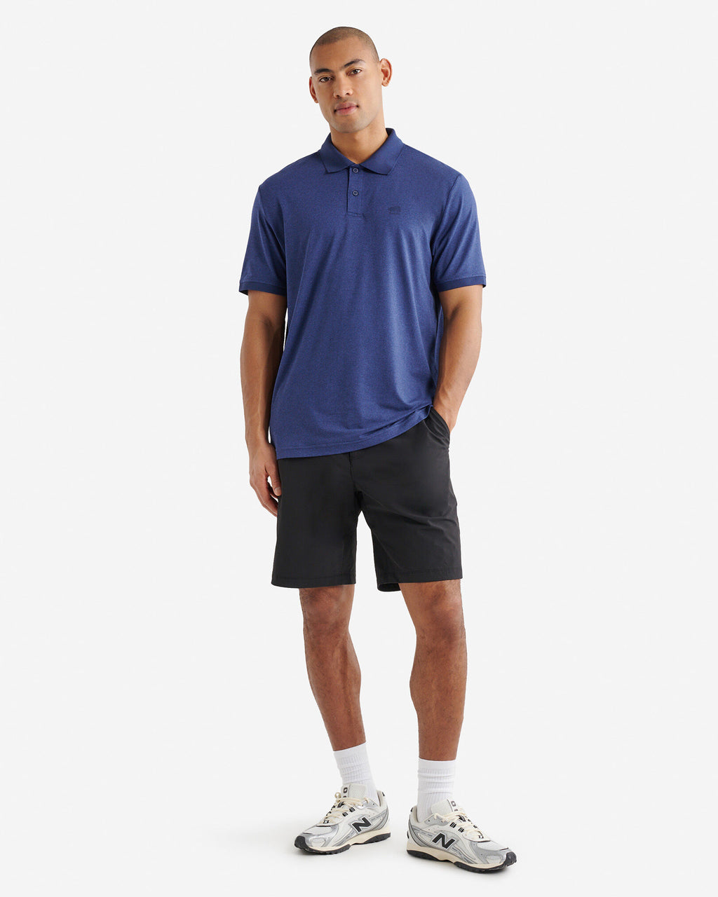 Renew Knit Polo / INDIGO INK PEPPER