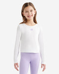 Girls Active Tulip Hem T-Shirt / WHITE