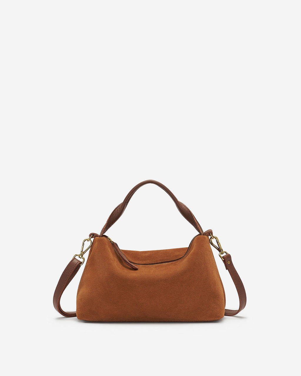 Riley Crossbody Suede / COGNAC