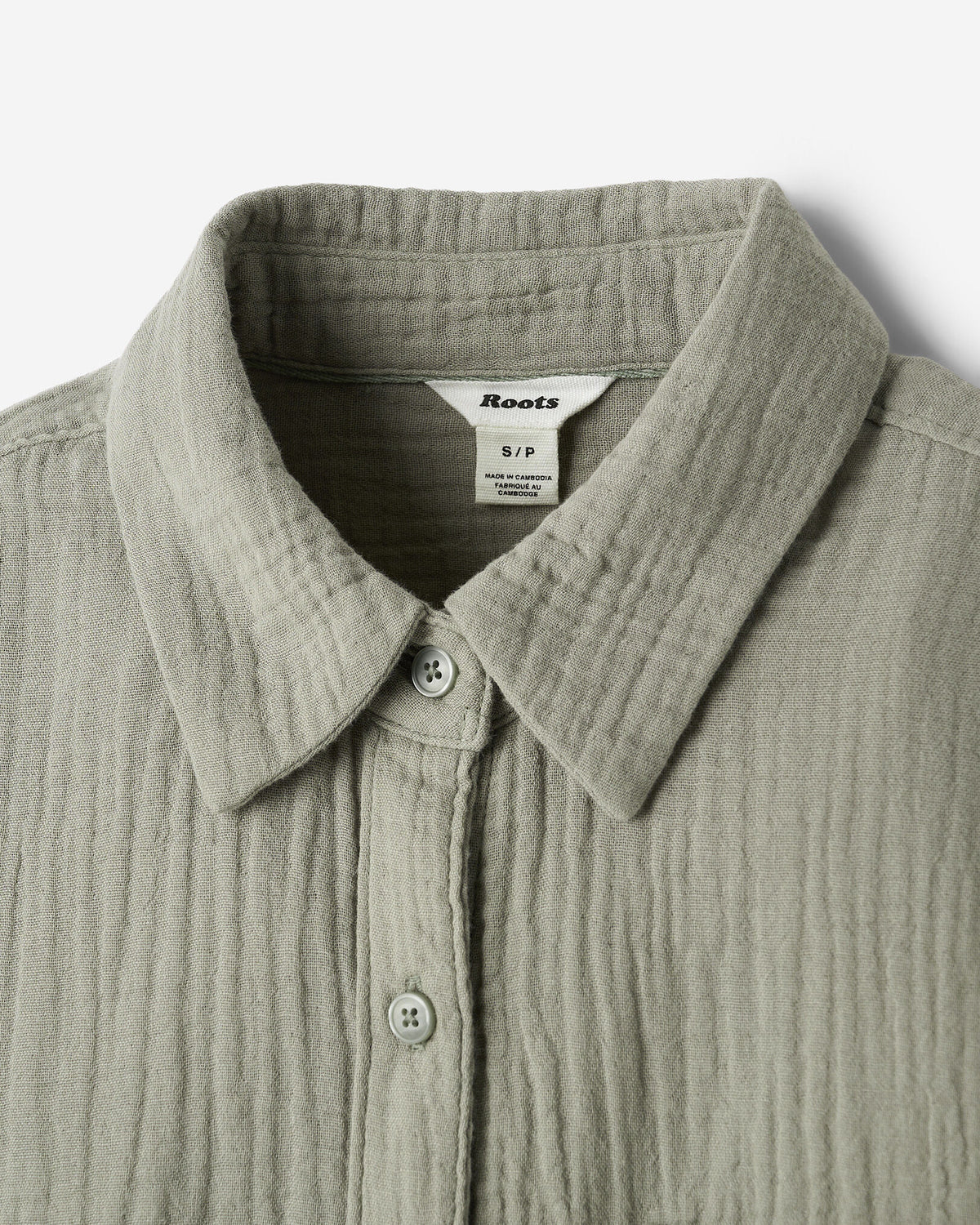 Isla Cotton Gauze Shirt / SHADOW GREEN