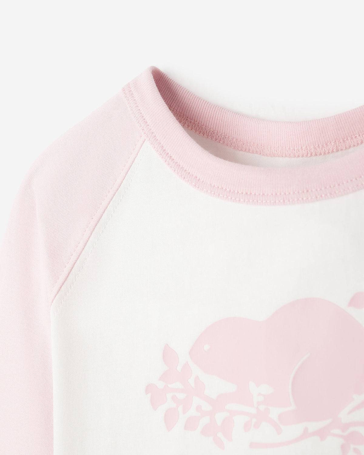 Baby Cooper Baseball Long Sleeve T-Shirt / BABY PINK