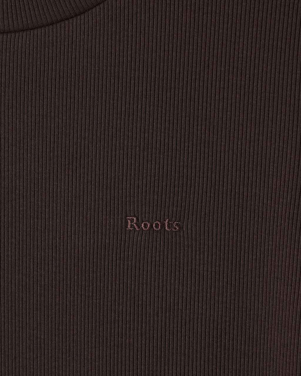 Roam Rib Fitted Short Sleeve Top / BLACK COFFEE