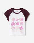 Toddler Girls Olivia Floral T-Shirt / MAROON FIG