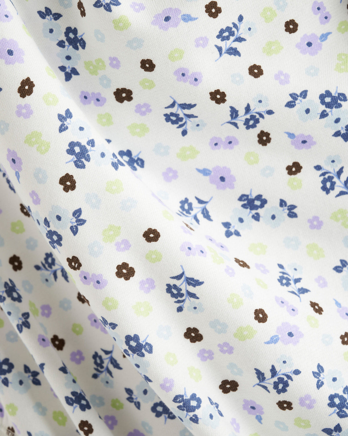 Floral Quarter Zip / EGRET