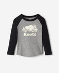 Toddler Organic Cooper Baseball T-Shirt / BLACK