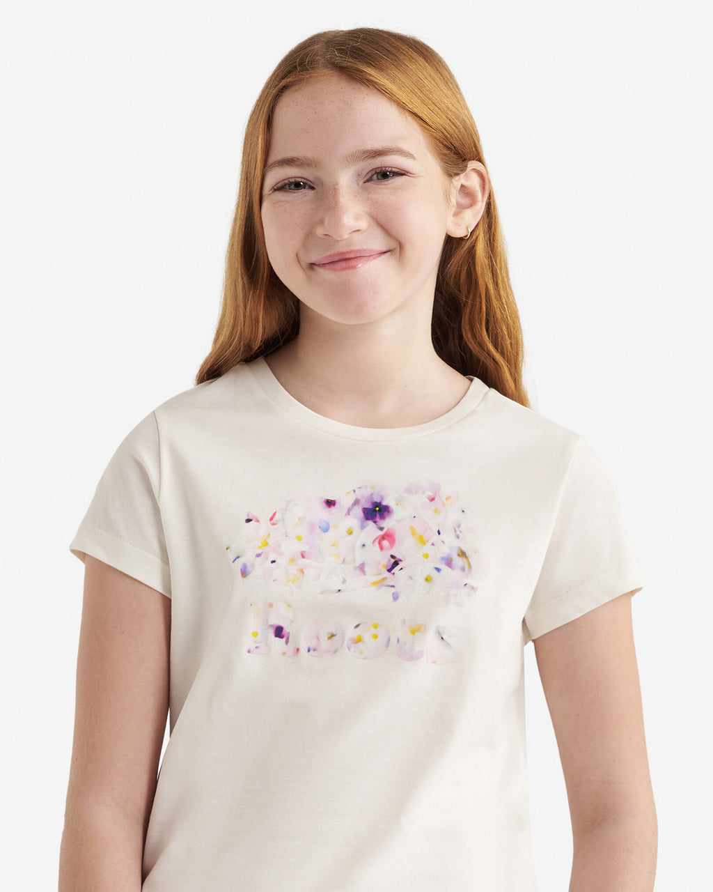 Kids Petal Pop Slim T-Shirt / EGRET