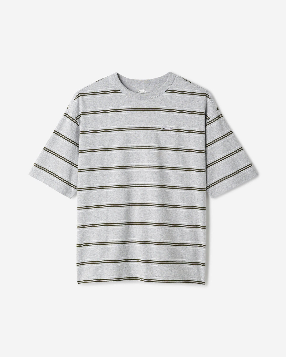Striped T-Shirt / HEATHER GREY