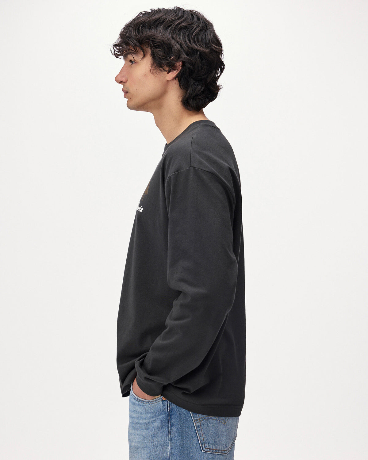 Patchwork Long Sleeve T-Shirt / RAVEN