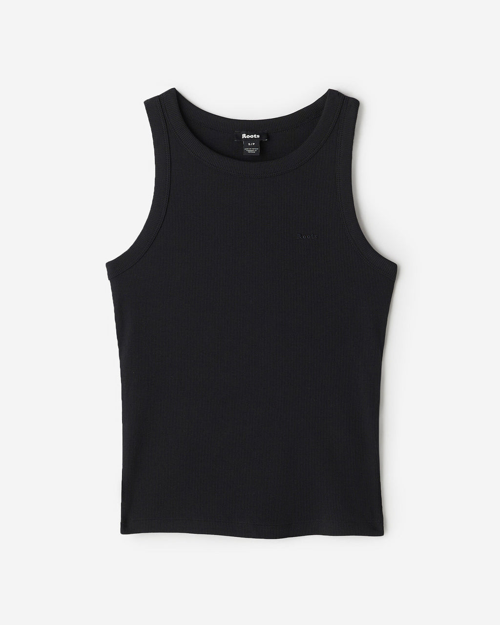 Roam Rib Fitted Tank Top / BLACK