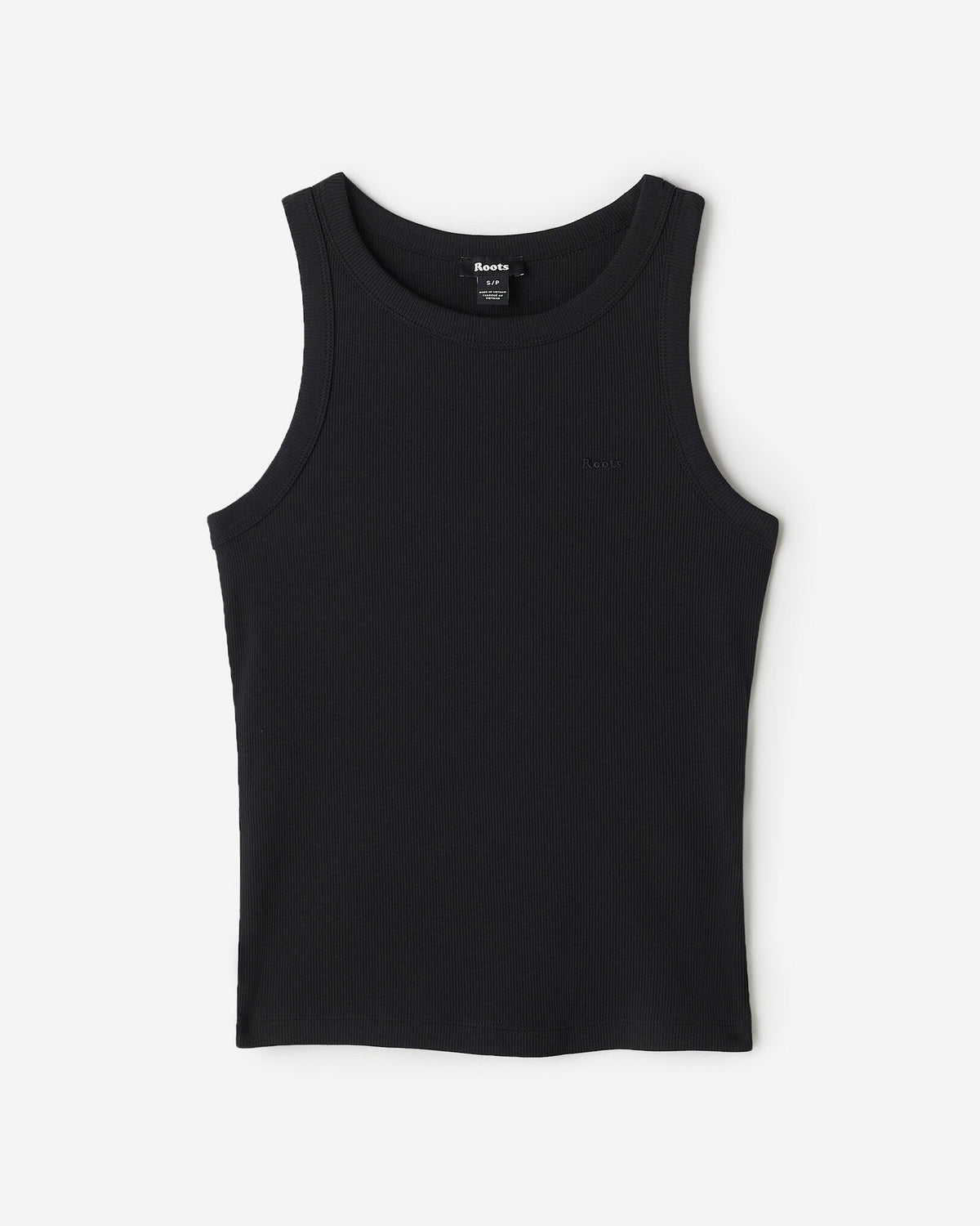 Roam Rib Fitted Tank Top / BLACK