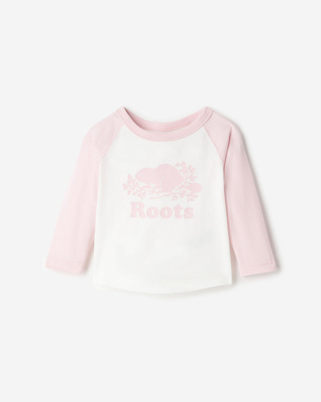 Baby Cooper Baseball Long Sleeve T-Shirt / BABY PINK