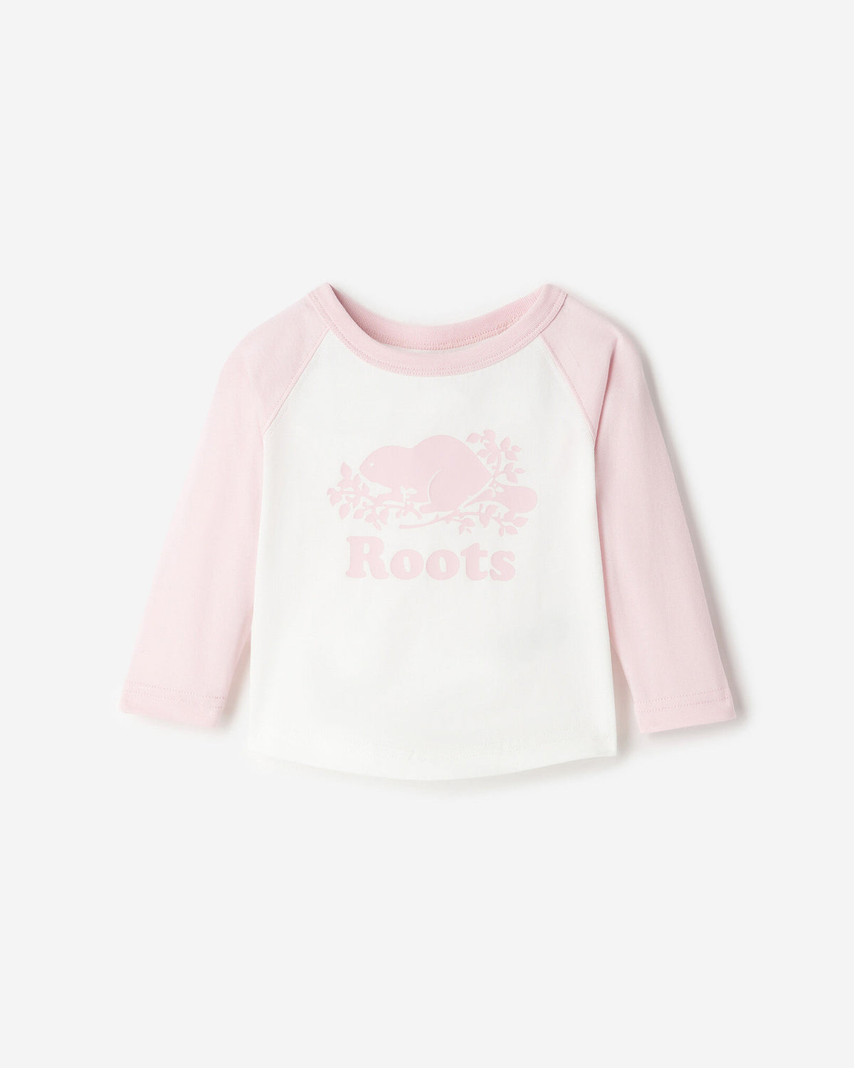 Baby Cooper Baseball Long Sleeve T-Shirt / BABY PINK