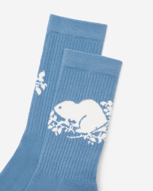 Adult Cooper Beaver Sock / RAINCLOUD BLUE