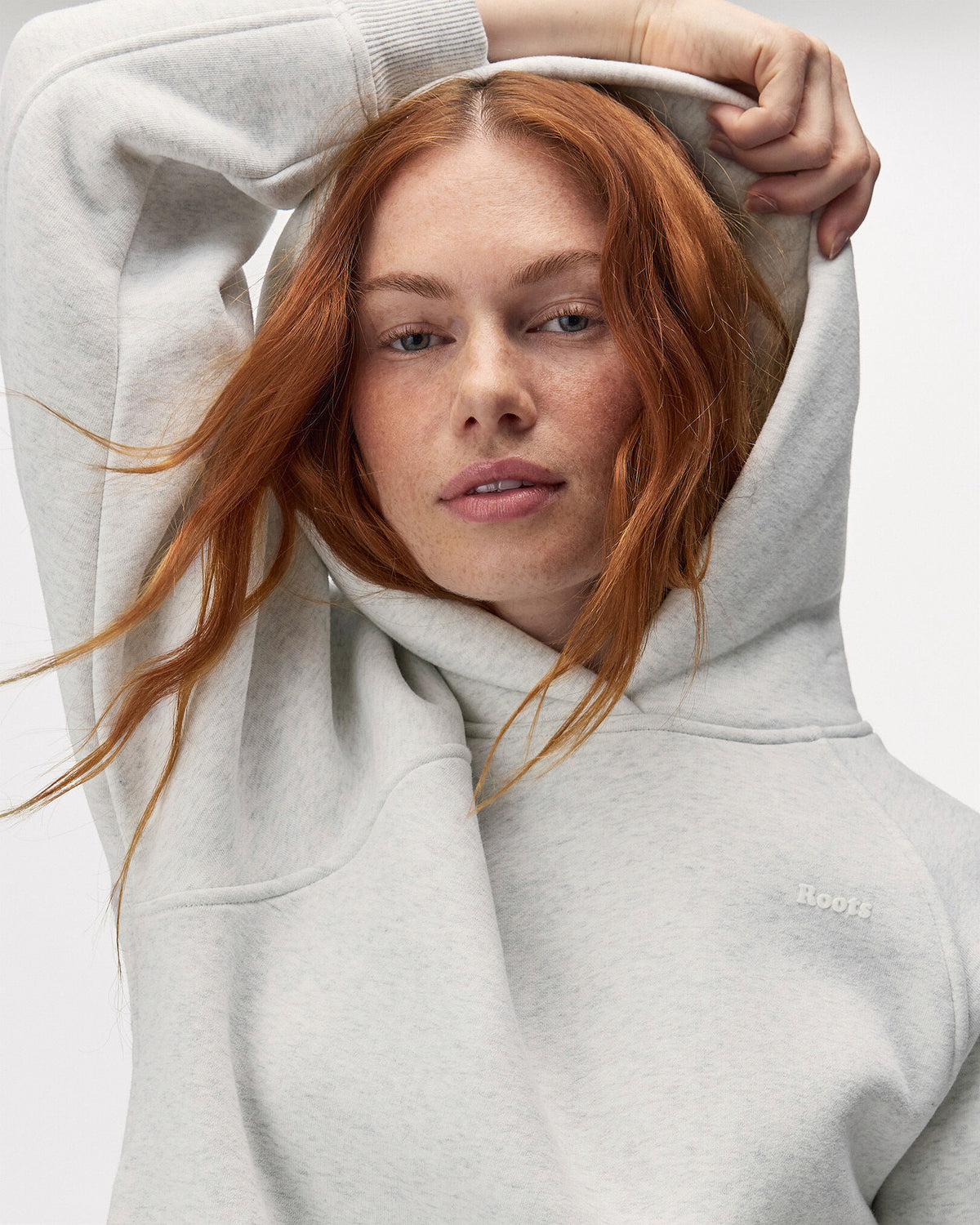 Cloud Raglan Hoodie / WHITE MIX