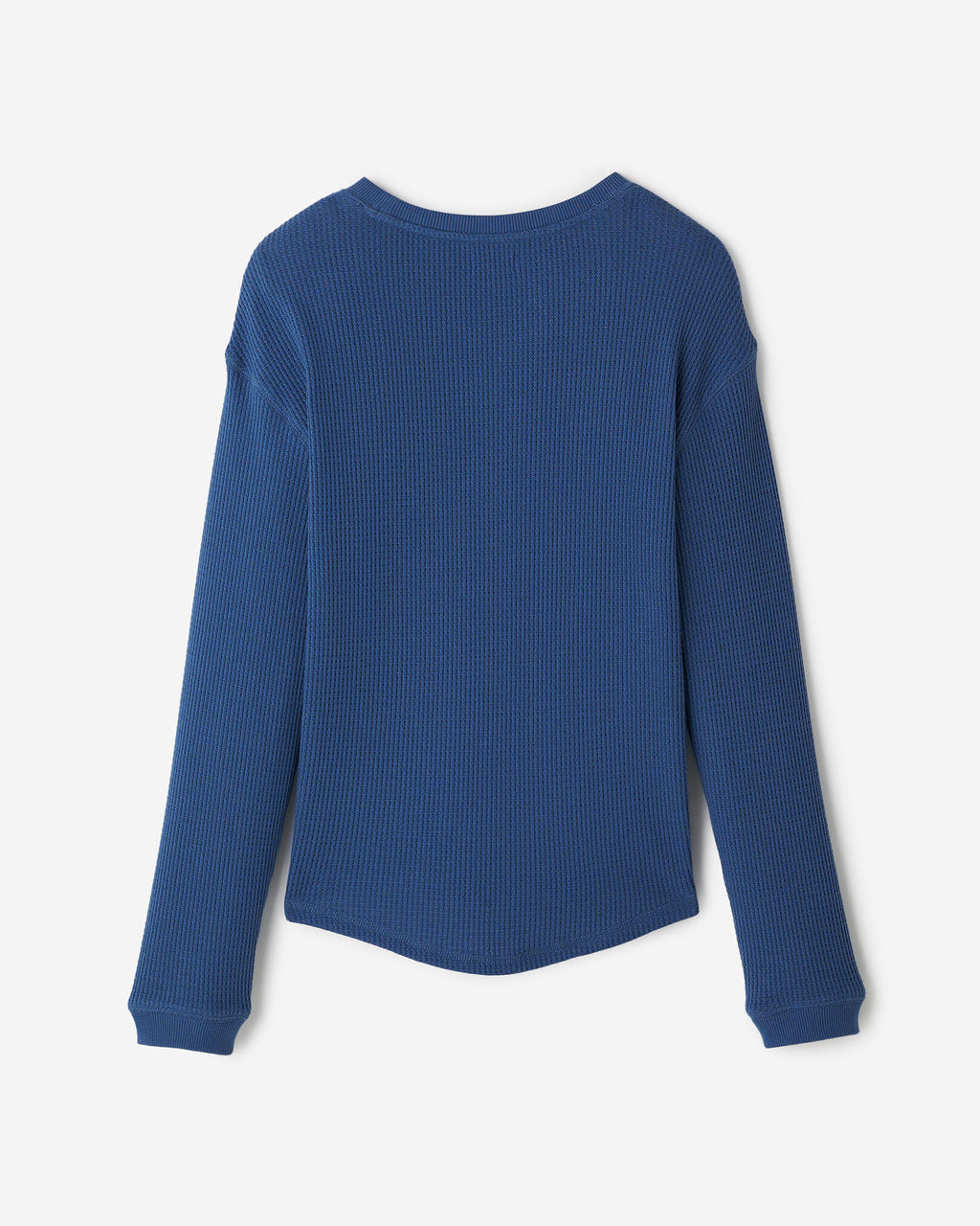 Waffle Long Sleeve Top / DARK DENIM