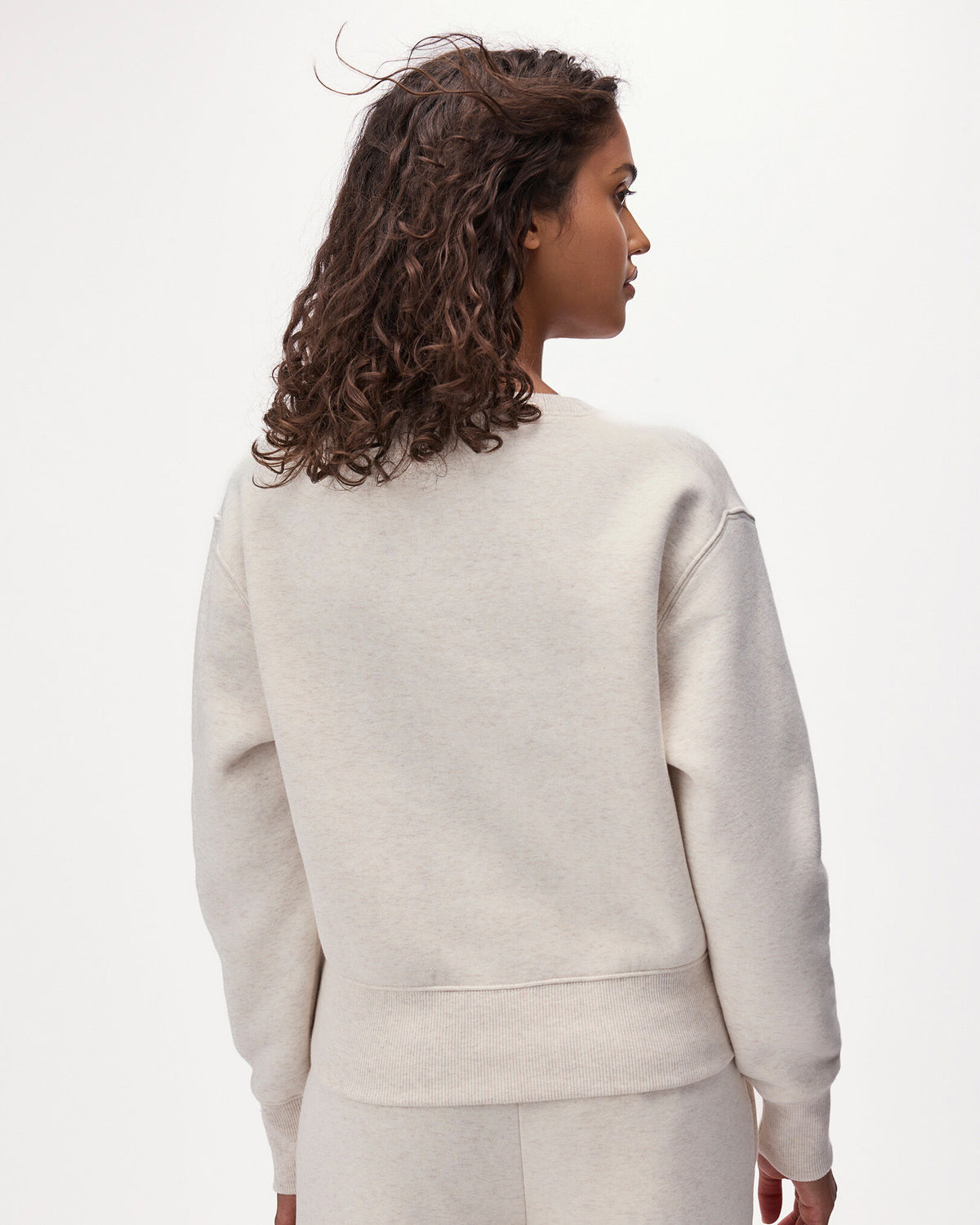 Beavermark V-Neck Top / OATMEAL MIX