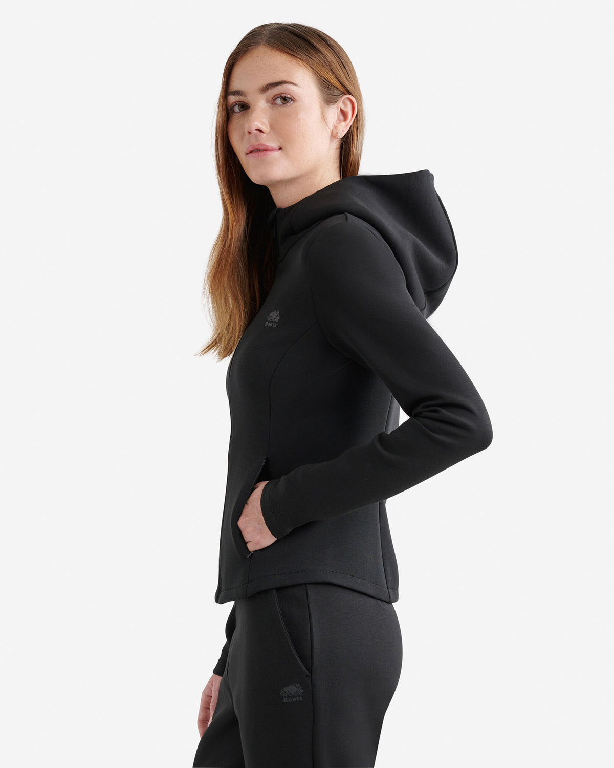 Roam Hooded Full Zip / BLACK
